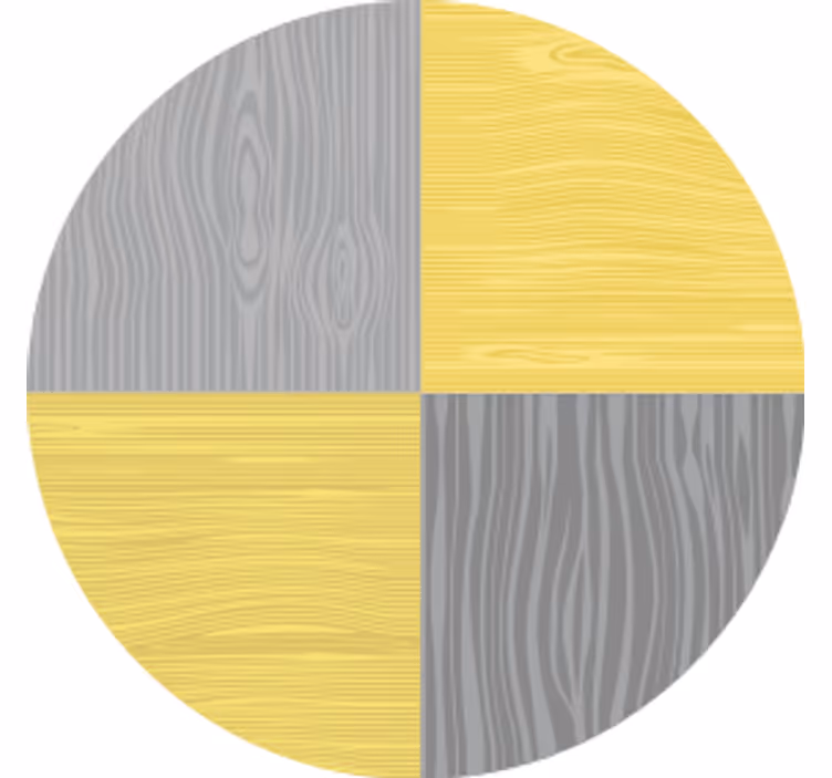 Sottobicchieri motivo circolare effetto legno - TenStickers