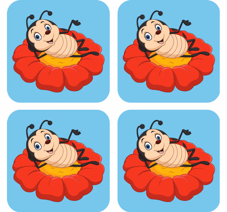 Sottobicchieri frikis personaggio insetto allegro - TenStickers