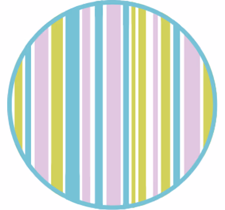 Sottobicchieri cerchio striato colorato - TenStickers