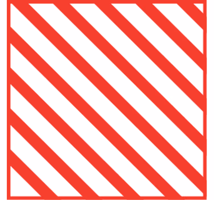 Sottobicchieri a motivo rigato rosso - TenStickers