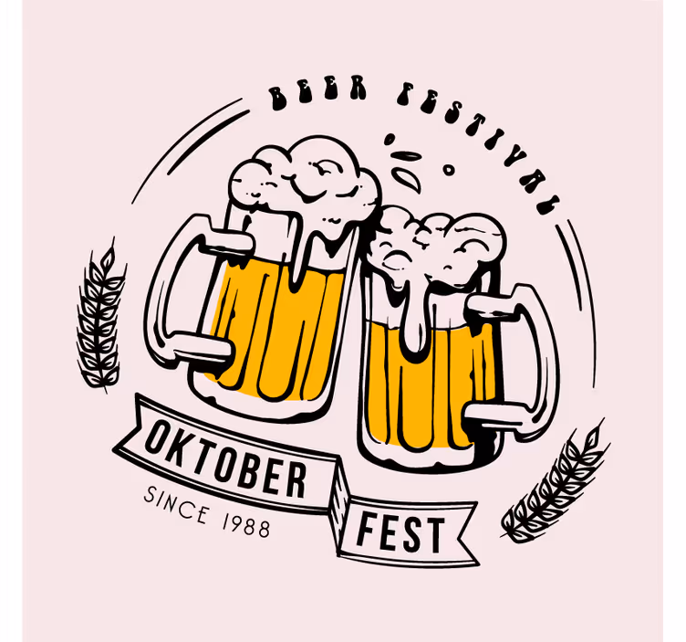 Sottobicchieri birra brindisi oktoberfest - TenStickers