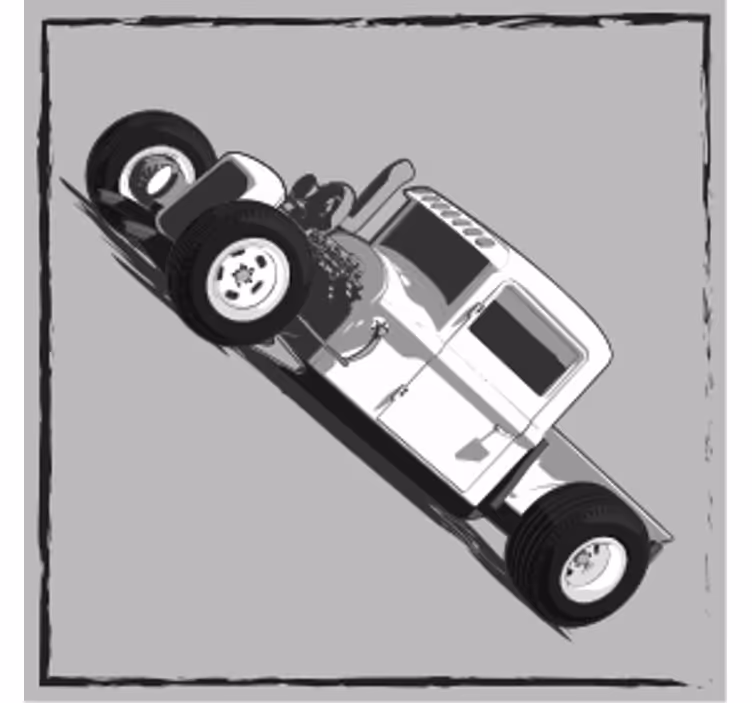 Sottobicchieri frikis rappresentazione hot rod senza tempo - TenStickers