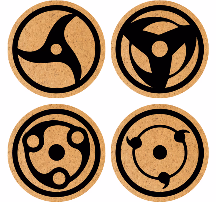 Sottobicchieri frikis motivi circolari astratti - TenStickers