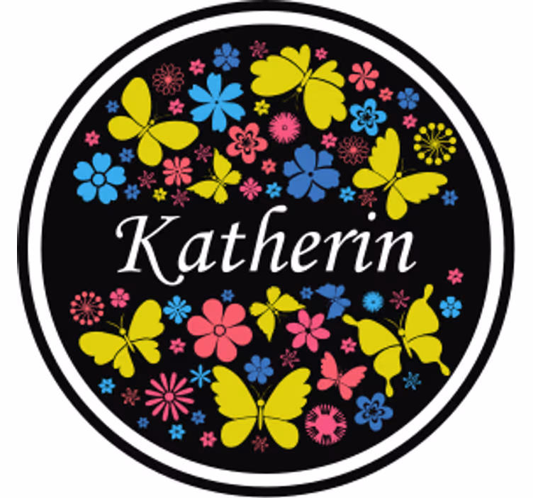 Sottobicchieri personalizzabili farfalla floreale - TenStickers