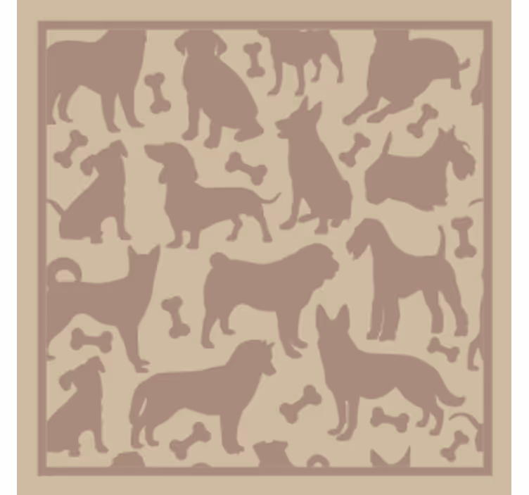 Sottobicchieri moderno forme canine giocose - TenStickers