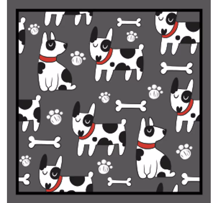 Sottobicchieri moderno motivo cani giocosi - TenStickers