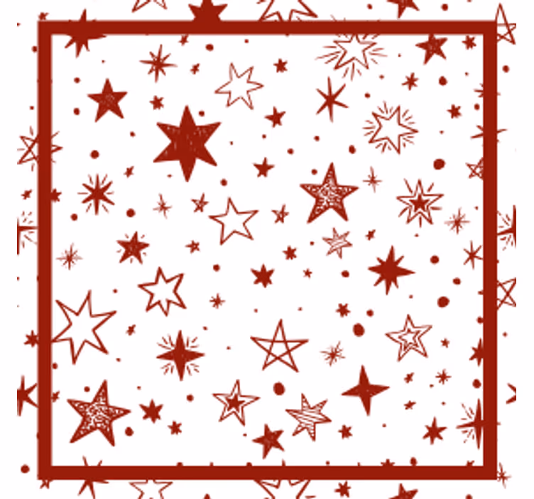 Sottobicchieri natalizi con motivo festivo stellato - TenStickers