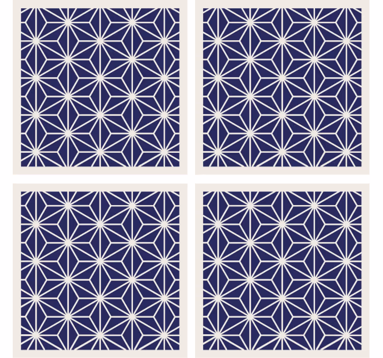 Sottobicchieri finitura tessurizzata geometrica - TenStickers
