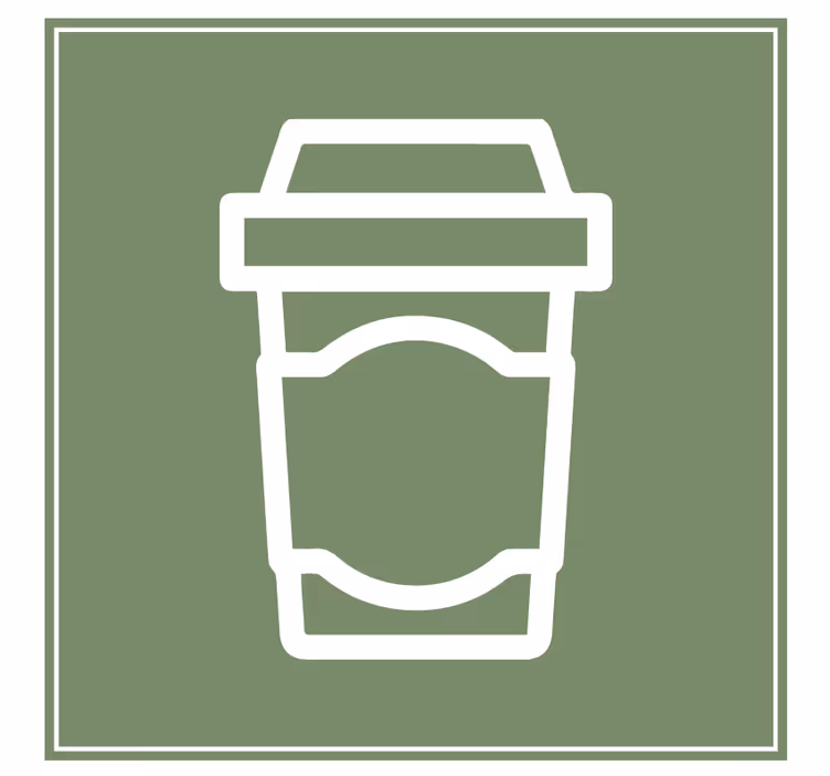 Sottobicchieri moderno illustrazione tazza da caffè - TenStickers