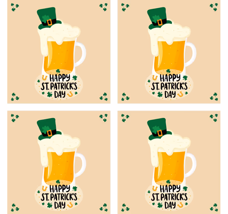 Sottobicchieri birra tazza di birra festiva - TenStickers