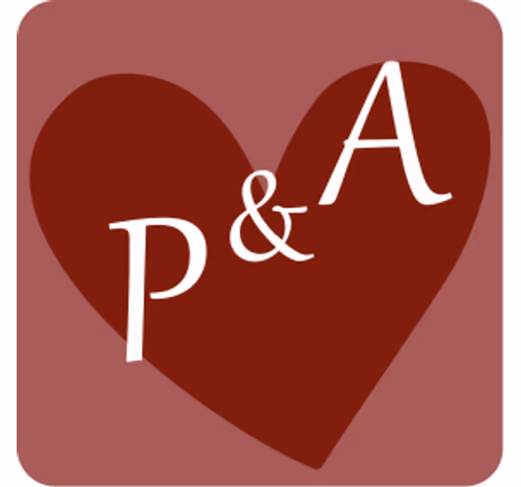 Sottobicchieri matrimonio motivo cuore personalizzato - TenStickers