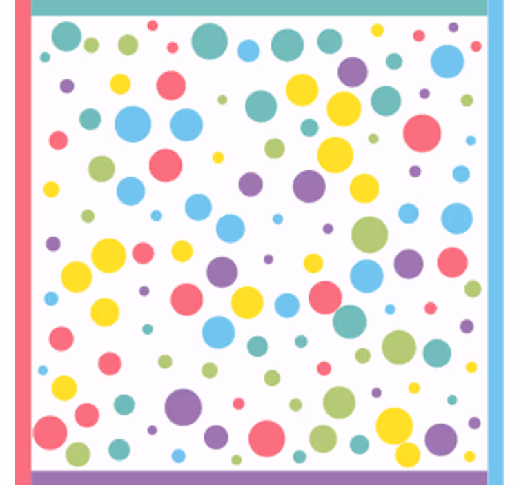 Sottobicchieri moderno con motivo a pois colorati - TenStickers