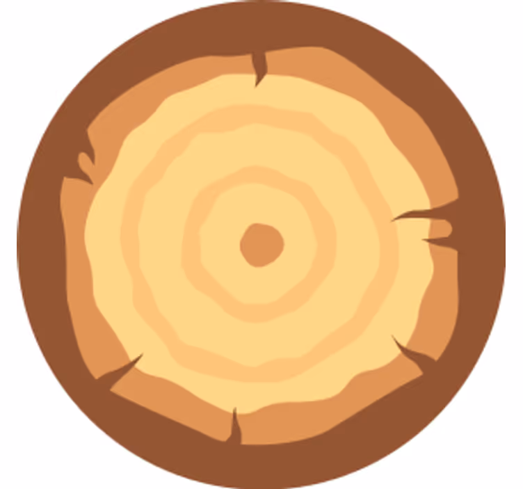 Sottobicchieri birra motivo legno a fette - TenStickers
