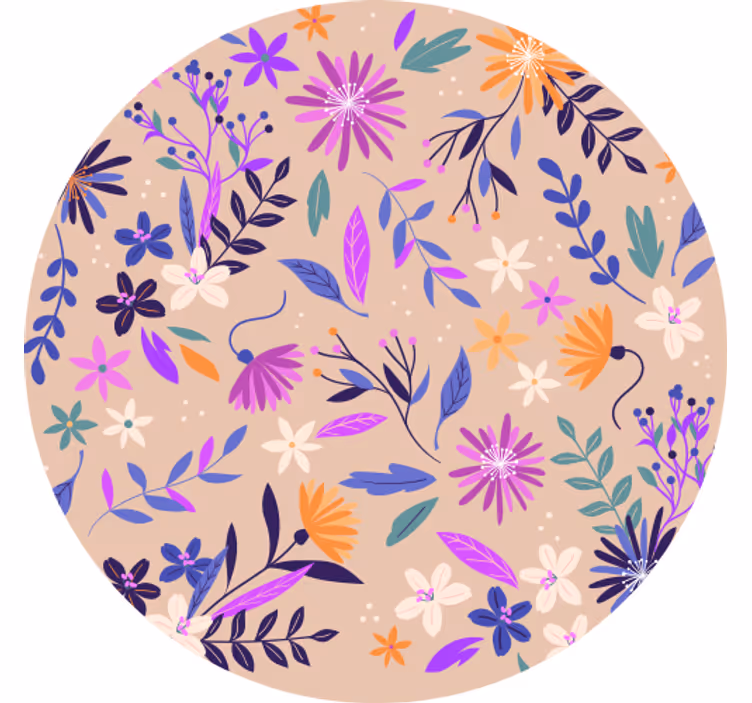 Sottobicchieri sfondo motivo botanico - TenStickers