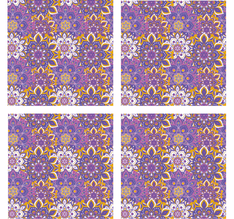 Sottobicchieri elemento botanico elaborato - TenStickers