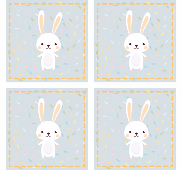 Sottobicchieri frikis personaggio coniglio carino - TenStickers