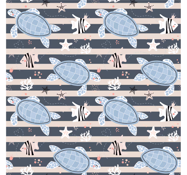 Sottobicchieri vintage design a motivo tartaruga - TenStickers