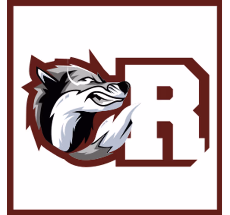 Sottobicchieri personalizzabili monogramma crest wolf - TenStickers