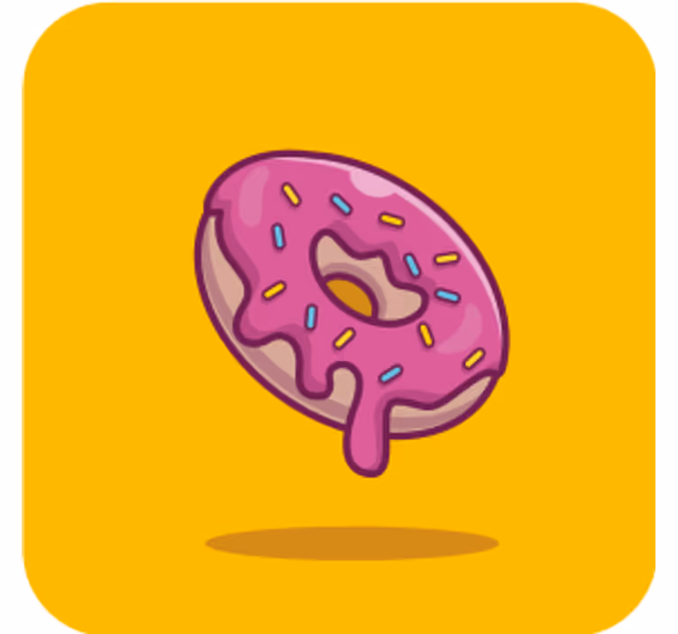 Sottobicchieri birra dolci pastry rosa iced - TenStickers