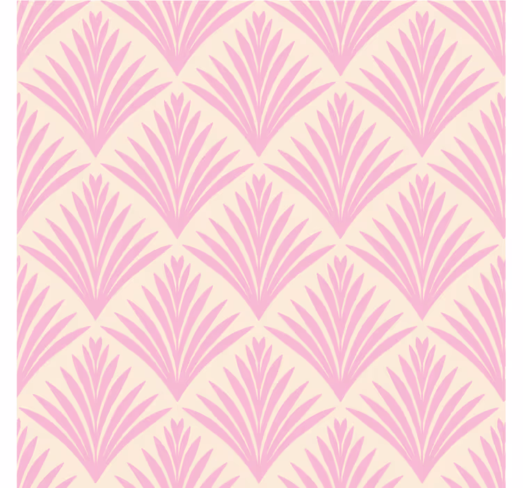 Sottobicchieri motivo foglie rosa pallido - TenStickers