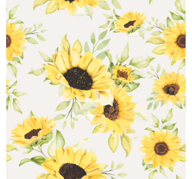 Sottobicchieri frikis motivo floreale girasole - TenStickers