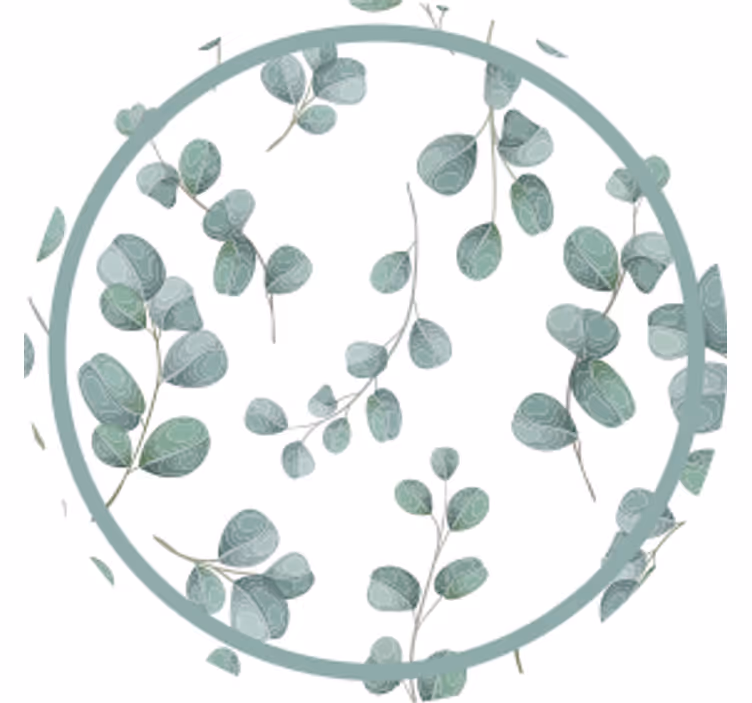 Sottobicchieri motivo foglie di eucalipto - TenStickers