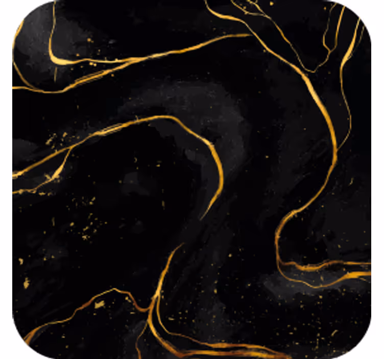 Sottobicchieri vortice nero e oro - TenStickers