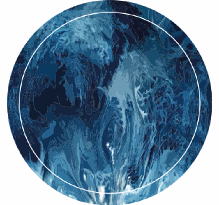 Sottobicchieri motivo astratto blu a vortice - TenStickers