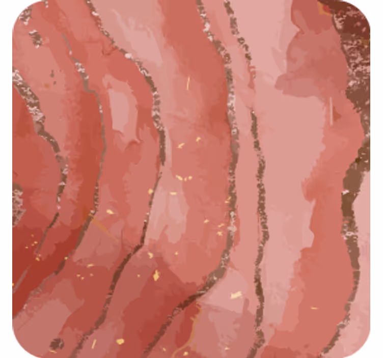 Sottobicchieri vortici di marmo rosa astratti - TenStickers