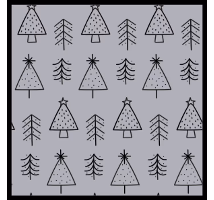 Sottobicchieri natalizi con motivi stilizzati ad albero - TenStickers