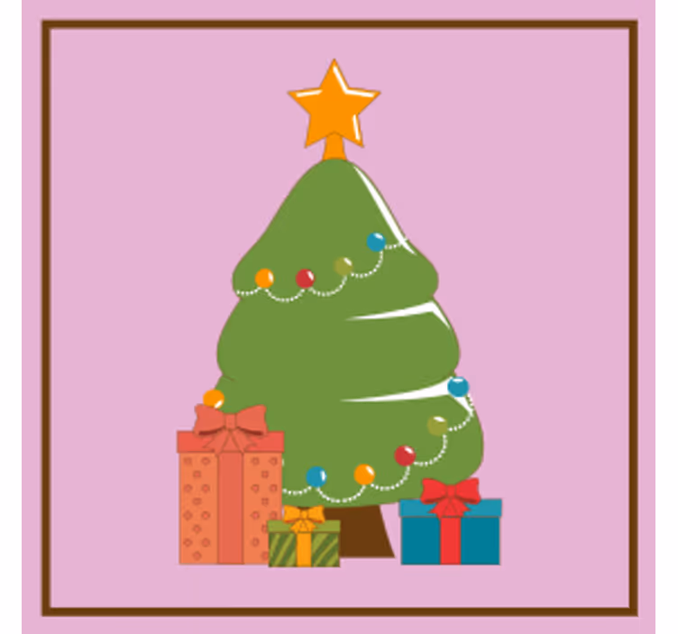 Sottobicchieri natalizi regali decorativi albero natale - TenStickers