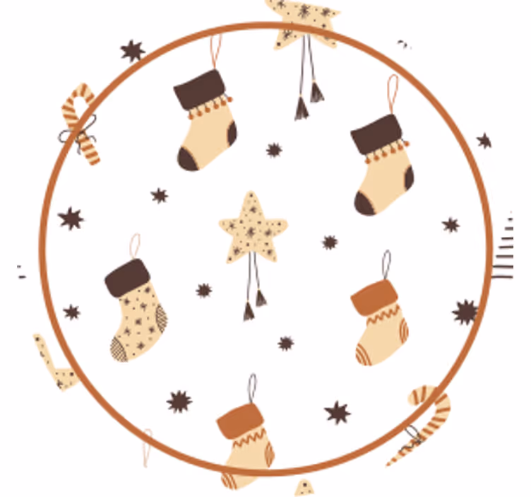 Sottobicchieri natalizi calze festive di natale - TenStickers