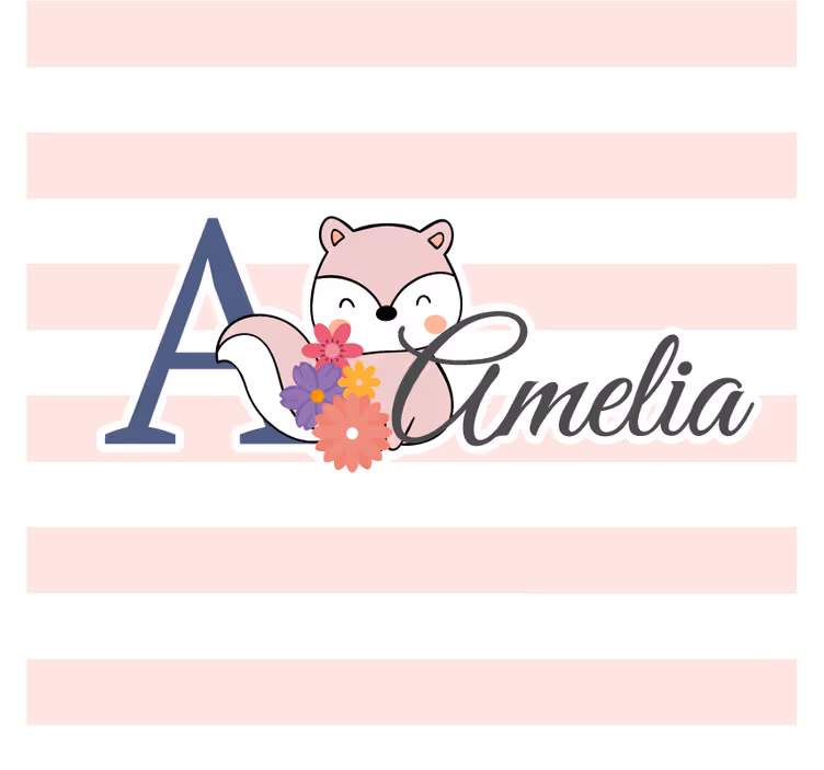 Sottobicchieri personalizzabili illustrazione volpe - TenStickers