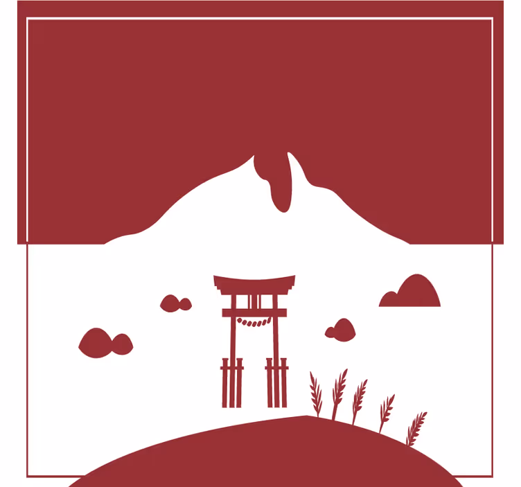 Sottobicchieri frikis porta torii di montagna - TenStickers