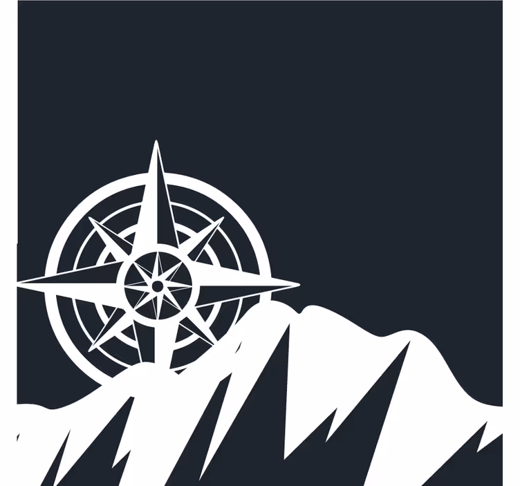 Sottobicchieri frikis picchi della bussola navigazionale - TenStickers