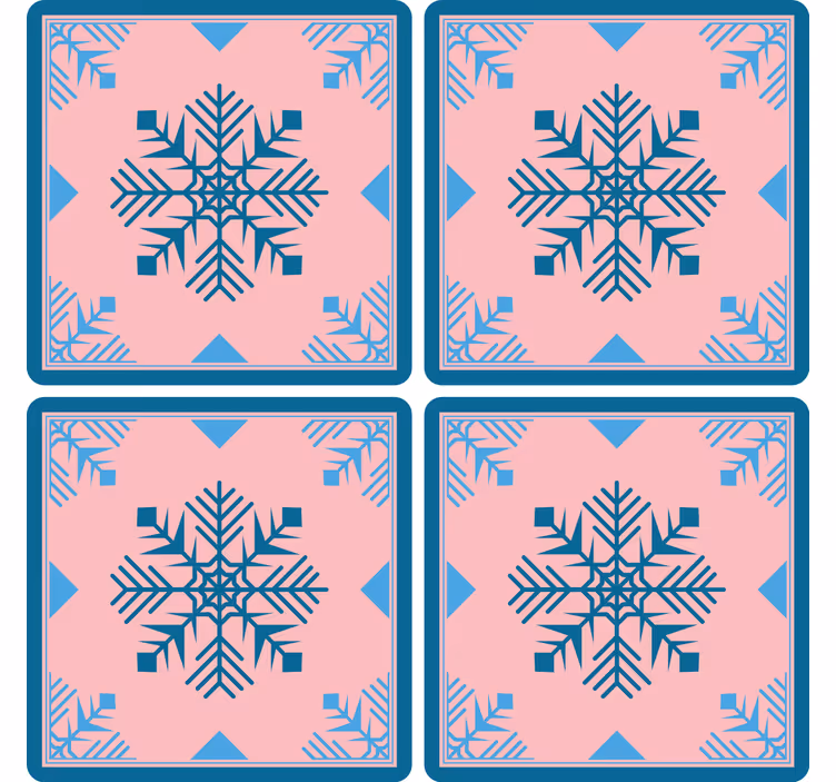 Sottobicchieri natalizi in silicone a motivo fiocco di neve - TenStickers