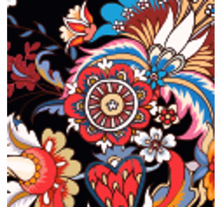 Sottobicchieri composizione floreale vivace - TenStickers
