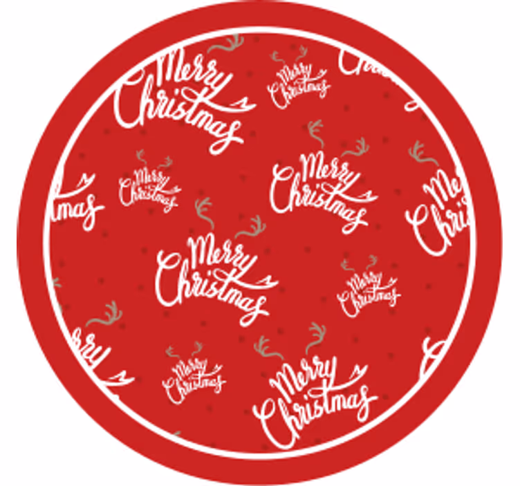 Sottobicchieri natalizi festa rossa festiva - TenStickers