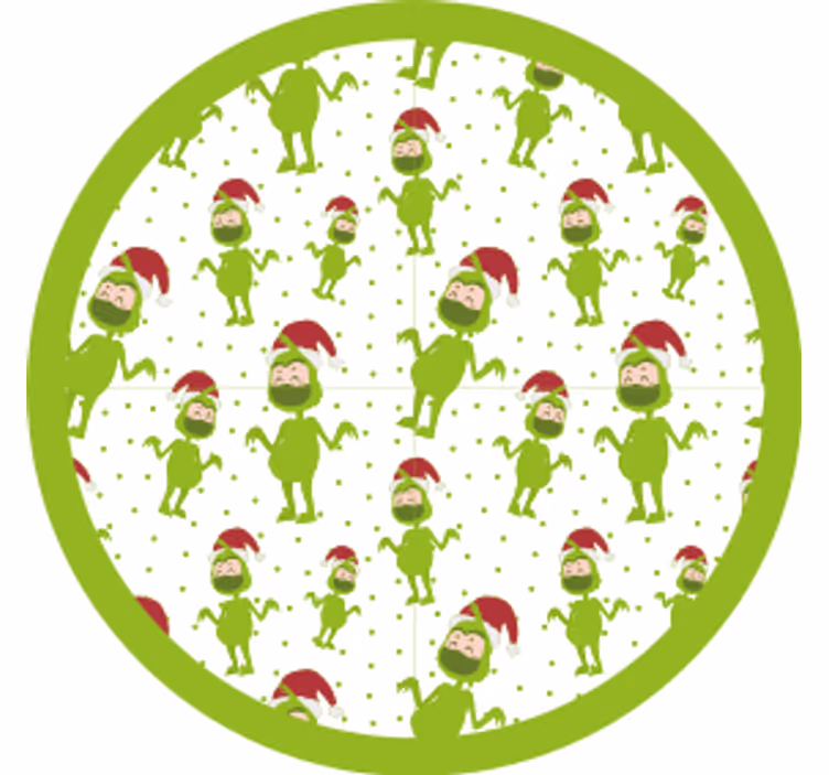 Sottobicchieri natalizi personaggi verdi fantasiosi - TenStickers
