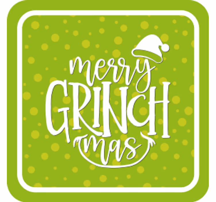 Sottobicchieri natalizi auguri di grinchmas - TenStickers
