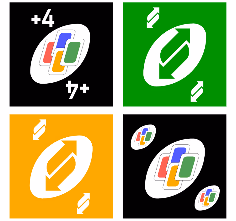 Sottobicchieri frikis motivi colorati di carte - TenStickers