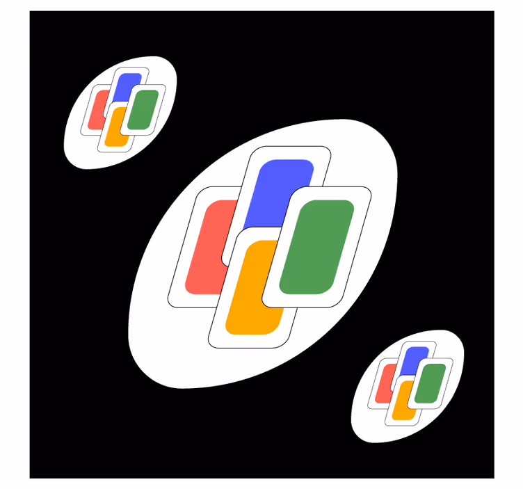 Sottobicchieri frikis forme sovrapposte colorate - TenStickers