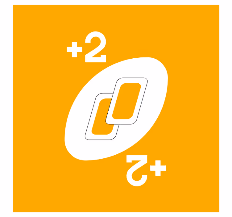 Sottobicchieri frikis due forme interconnesse con numeri - TenStickers