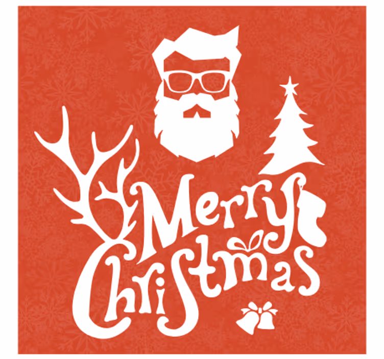Sottobicchieri natalizi sagoma di babbo natale - TenStickers