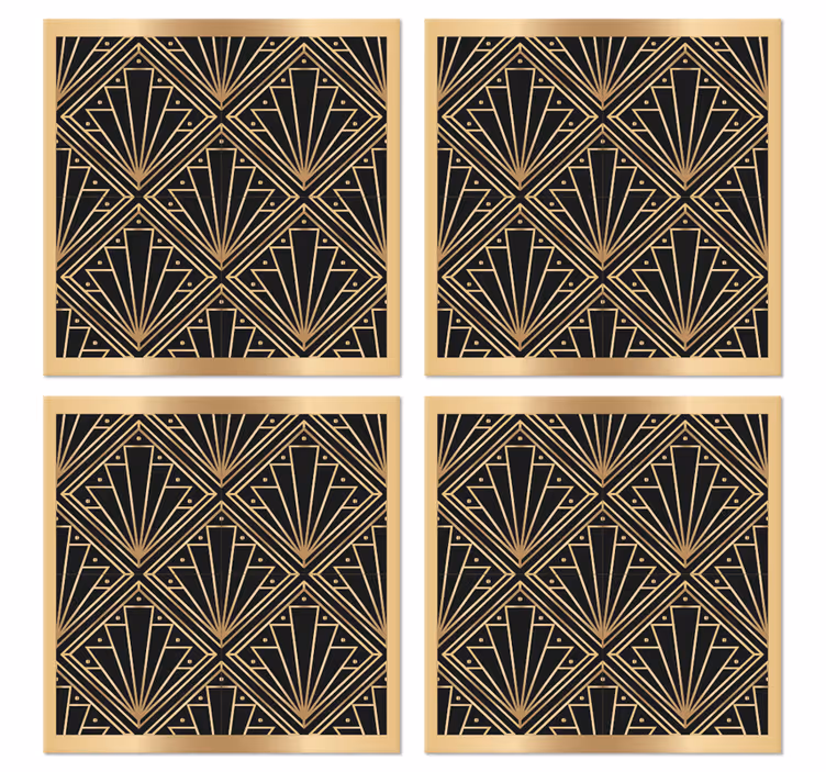 Sottobicchiere  personalizzato moderno Motivo "art deco" romboida - TenStickers