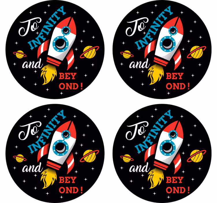 Sottobicchieri frikis tema lancio razzi - TenStickers