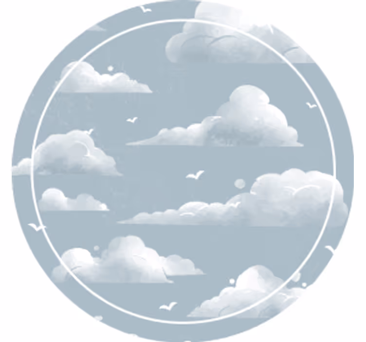 Sottobicchieri motivo cielo nuvoloso - TenStickers