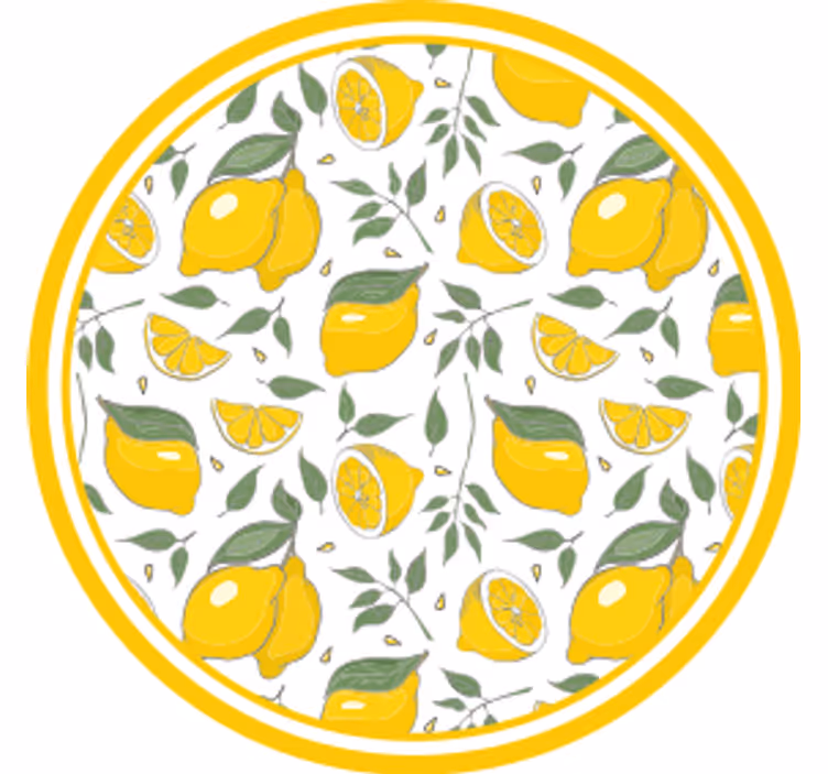 Sottobicchieri elementi con motivo limone - TenStickers