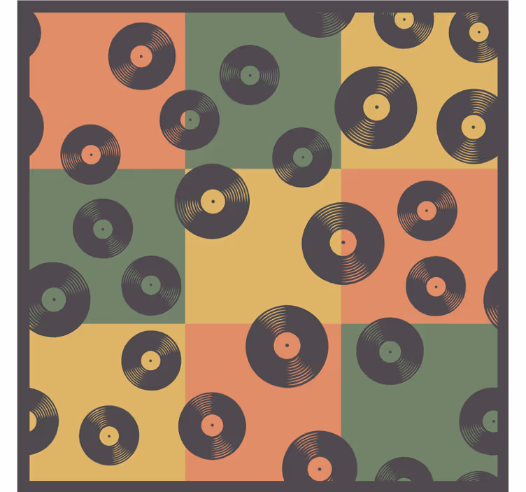 Sottobicchieri frikis con motivo dischi in vinile - TenStickers