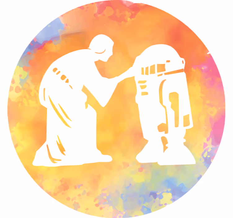Sottobicchieri frikis silhouette interattiva dei personaggi - TenStickers
